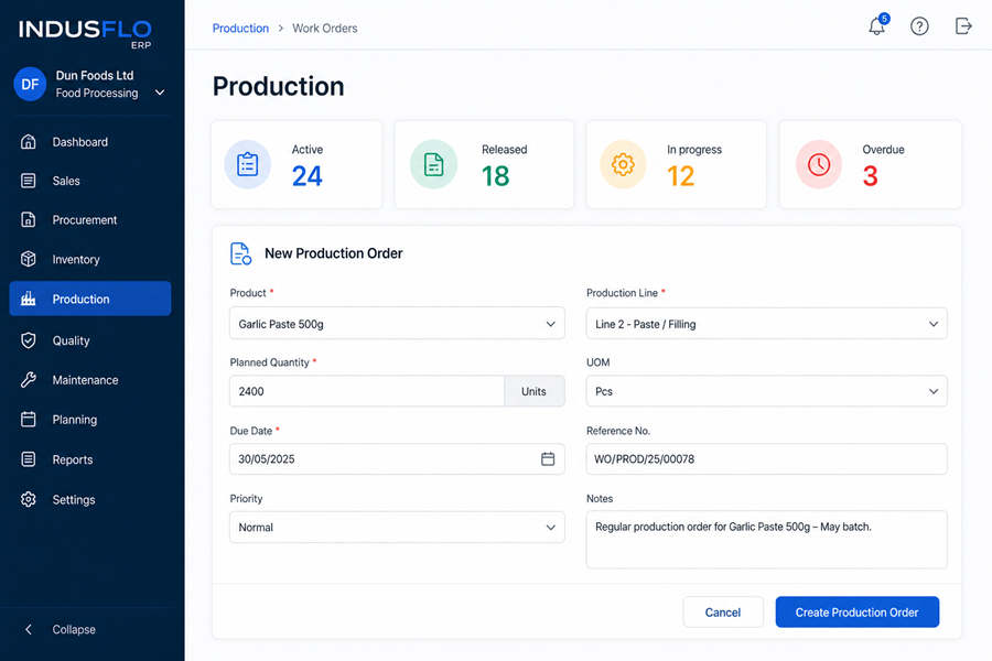 Indusflo Production